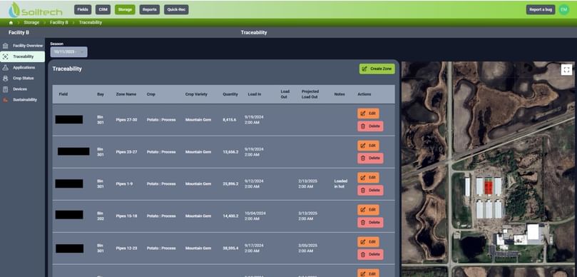 Soiltech Insights enables full load traceability from field to storage Soiltech Insights enables full load traceability from field to storage
