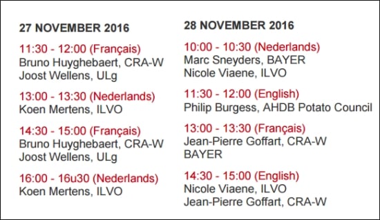 Schedule of the ‘Walk-in Seminars'