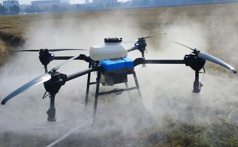 Intrac Geosystems' two drone models enable precise spraying, fertilization, and sowing—handling up to 70 liters of liquid and 100 kg of solids for efficient crop care. Intrac Geosystems' two drone models enable precise spraying, fertilization, and sowing—handling up to 70 liters of liquid and 100 kg of solids for efficient crop care.