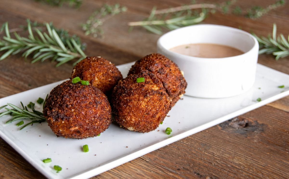 The Grand Prize winning potato recipe: Mashed-Up Kimchi Reuben Tater Bombs with Sweet Onion &amp; Gochujang Aioli by Crystal Schlueter, Northglenn, Colorado (Courtesy: Idaho Potato Commission)