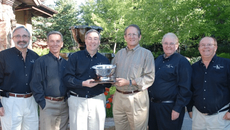 The Idaho Potato Commission’s (IPC) Retail Promotion Directors and Seth Pemsler, Vice President, Retail/International, IPC accept the Produce Business Marketing Excellence Award from Eric Nieman, Associate Publisher at Produce Business for the IPC’s popular Comic Book campaign. Pictured left to right are Bill Savilonis, Kent Beesley, Seth Pemsler, Eric Nieman, Larry Whiteside and Ken Tubman.