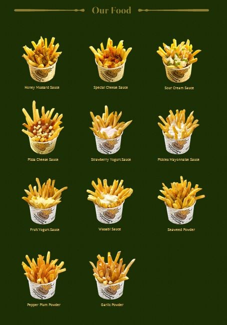 Would you like Fries with THAT.... Sauce selection at Asian QSR 'Ireland's Potato' Would you like Fries with THAT.... Sauce selection at Asian QSR 'Ireland's Potato'