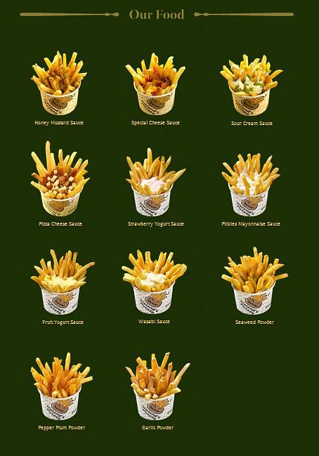 Would you like Fries with THAT.... Sauce selection at Asian QSR 'Ireland's Potato'
