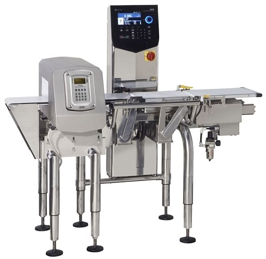 Ishida DACS-G checkweigher with integrated CEIA THS21 metal detector