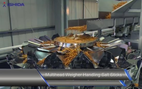 The Ishida sticks solution combines the unrivalled speed and accuracy of an Ishida multihead weigher with modifications based on the company's many years of experience in weighing high production volumes of salt sticks
The Ishida sticks solution combines the unrivalled speed and accuracy of an Ishida multihead weigher with modifications based on the company's many years of experience in weighing high production volumes of salt sticks