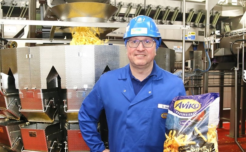 Ishida multihead weighers working at full capacity to ensure precise and high-speed packaging of frozen potato products Ishida multihead weighers working at full capacity to ensure precise and high-speed packaging of frozen potato products