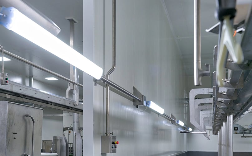 Proline TPX delivers reliable, high-output illumination with IP69K protection and IK10 impact resistance for demanding washdown environments. Proline TPX delivers reliable, high-output illumination with IP69K protection and IK10 impact resistance for demanding washdown environments.