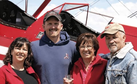 James Hoff (second from left) and Bob Hoff with their wives, Darla and Jane (Courtesy of the Hoff family) James Hoff (second from left) and Bob Hoff with their wives, Darla and Jane (Courtesy of the Hoff family)