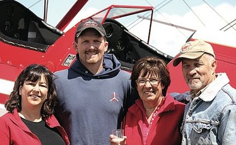 James Hoff (second from left) and Bob Hoff with their wives, Darla and Jane (Courtesy of the Hoff family) James Hoff (second from left) and Bob Hoff with their wives, Darla and Jane (Courtesy of the Hoff family)