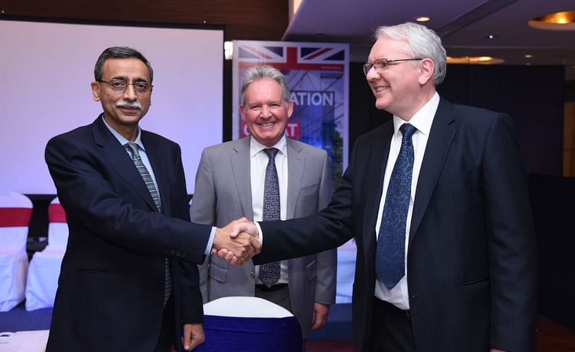 Sachid Madan of Technico (left) and Jonathan Snape of James Hutton Ltd (right) signed a collaboration agreement at the India UK FutureTech Festival in Chandigarh (India) in the presence of Andrew Ayre, the Deputy High Commissioner for the United Kingdom (