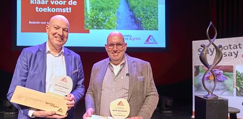 (LR) Jan van Hoogen, General Director and Adrie Vermeulen previous Chairman of Agrico