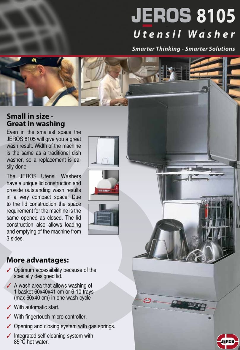 JEROS Utensil Washer Model 8105 Brochure 