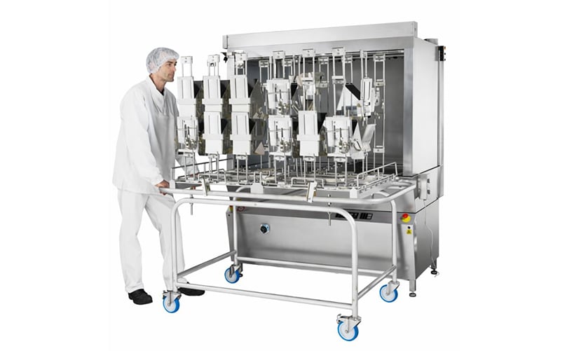 JEROS 9240 ACE with trolley system for efficient cleaning of process equipment. JEROS 9240 ACE with trolley system for efficient cleaning of process equipment.