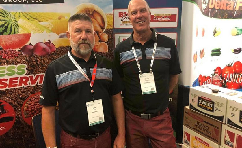 Joe Esta, vice president at Wada Farms Marketing Group LLC, Idaho Falls, Idaho and Kevin Stanger, president of the company, July 29 at the IFPA Foodservice Conference Expo.
