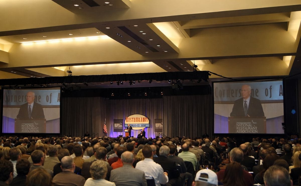 John McCain addressed industry insiders at the 2008 National restaurant Association, Restaurant Hotel-Motel Show