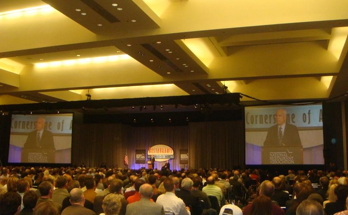 Senator John McCain speaks at NRA Show, Chicago Senator John McCain speaks at NRA Show, Chicago