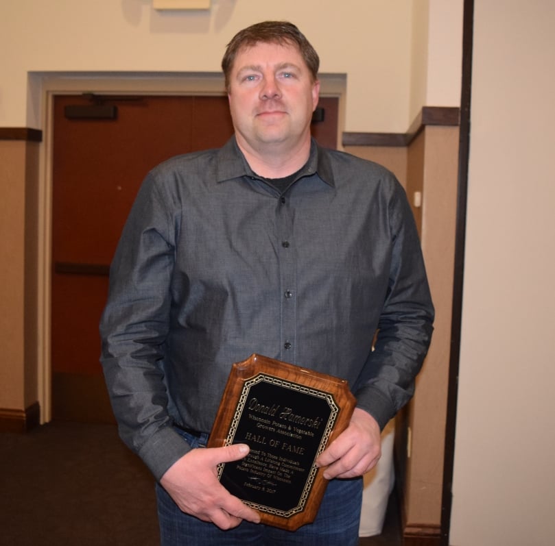 Jon Hamerski accepted the award on behalf of his father. Jon Hamerski accepted the award on behalf of his father.