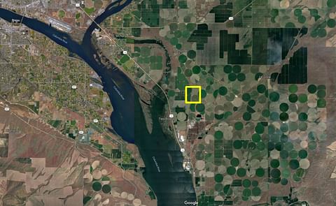 The potential future location of a Simplot Potato Processing Plant (marked with a yellow square), after related re-zoning requests by Simplot have been approved by the Walla Walla county. The potential future location of a Simplot Potato Processing Plant (marked with a yellow square), after related re-zoning requests by Simplot have been approved by the Walla Walla county.
