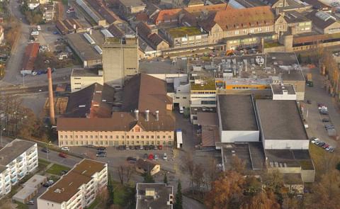 An aerial view of the KADI processing facilities in Langenthal, Switzerland An aerial view of the KADI processing facilities in Langenthal, Switzerland
