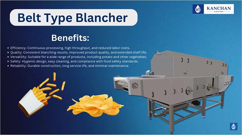 Belt Type Blancher From Kanchan Metals Belt Type Blancher From Kanchan Metals