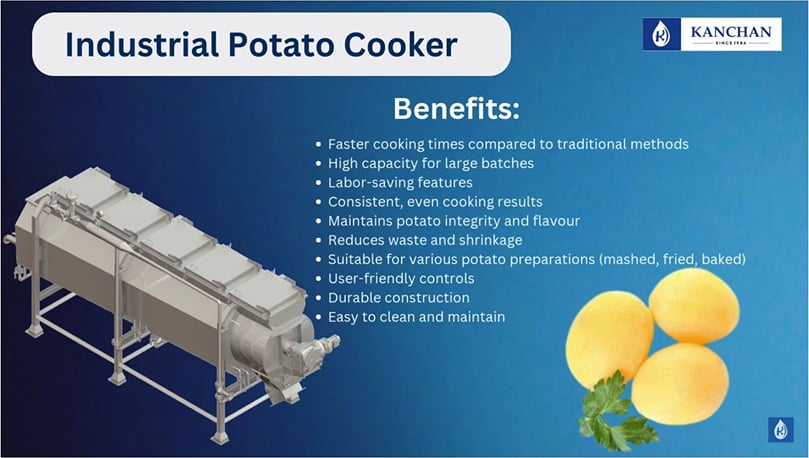 Industrial Potato Cooker from Kanchan Metals Industrial Potato Cooker from Kanchan Metals
