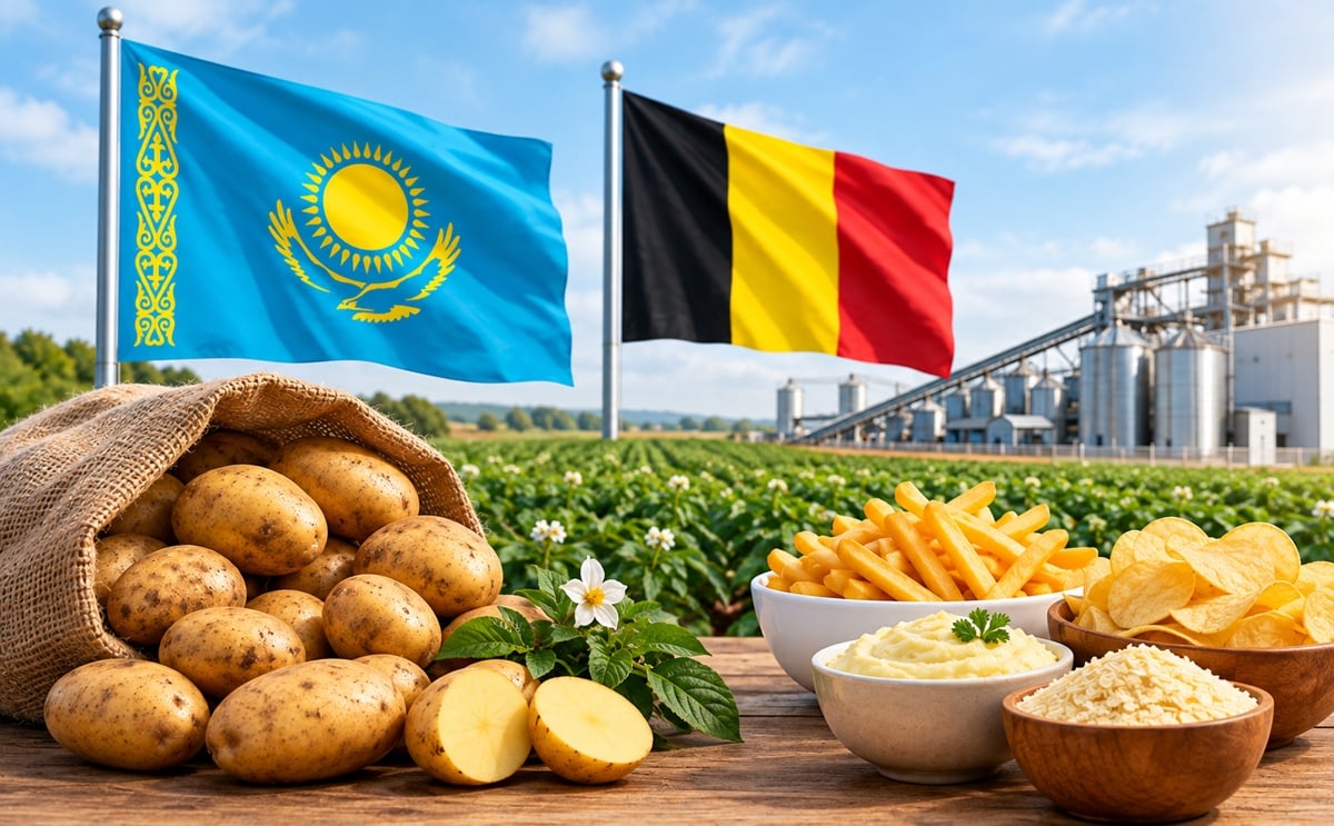 Kazakhstan and Belgium partner to modernise potato production, expand processing capacity and boost exports of value-added potato products.