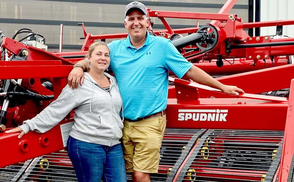 Ashley and Chris Gasperi loved the Grimm Spudnik products on display at the Aug. 24 Potato Field Day and Trade Show in Alliston. They said accessing high-quality scaled-down machinery in Kenya is difficult. Ashley and Chris Gasperi loved the Grimm Spudnik products on display at the Aug. 24 Potato Field Day and Trade Show in Alliston. They said accessing high-quality scaled-down machinery in Kenya is difficult.