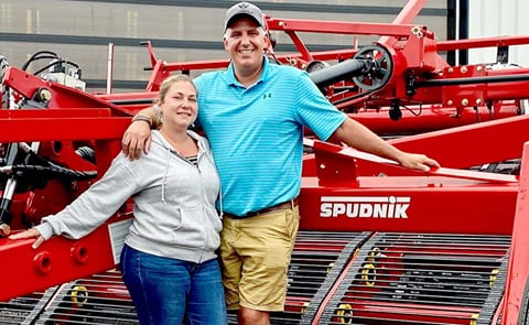 Ashley and Chris Gasperi loved the Grimm Spudnik products on display at the Aug. 24 Potato Field Day and Trade Show in Alliston. They said accessing high-quality scaled-down machinery in Kenya is difficult. Ashley and Chris Gasperi loved the Grimm Spudnik products on display at the Aug. 24 Potato Field Day and Trade Show in Alliston. They said accessing high-quality scaled-down machinery in Kenya is difficult.