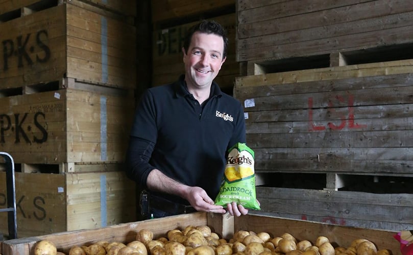 Managing director Tom Keogh in the potato store at the family's 400-acre farm in Dublin County Managing director Tom Keogh in the potato store at the family's 400-acre farm in Dublin County