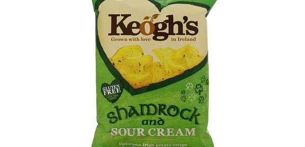 Keogh's Shamrock and Sour Cream flavoured potato chips