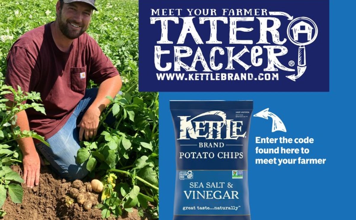 Kettle Brand launches Tater Tracker™, an interactive platform that lets consumers trace the potatoes in their chips back to the farm of origin, meet the farmers behind the harvest, and learn about the sustainable and regenerative farming practices used to grow them.