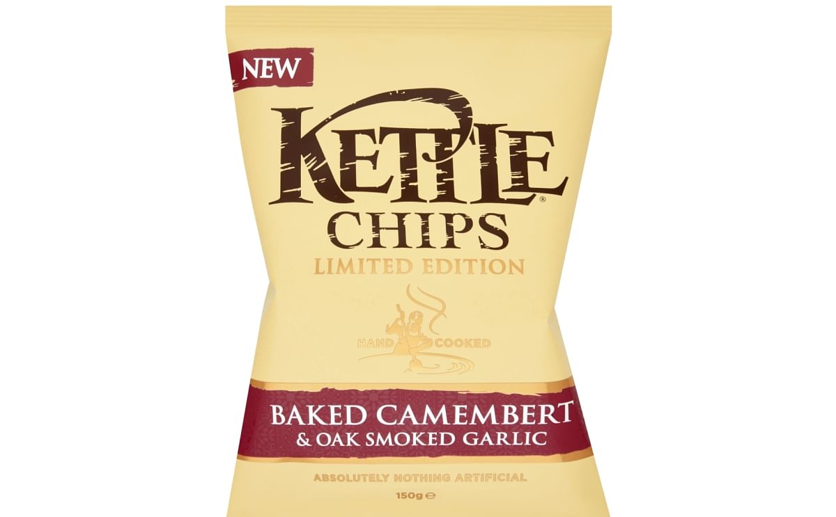 KETTLE® Chips (United Kingdom) adds a new seasonal flavour to its range of hand cooked chips: KETTLE® Chips Baked Camembert & Oak Smoked Garlic