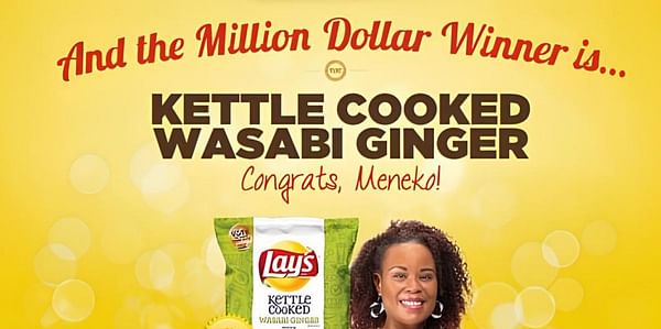 Kettle Cooked Wasabi Ginger flavored potato chips winner of Lay&#039;s &quot;Do Us A Flavor&quot; contest in the United States