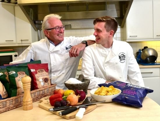 Kettle Foods Chef Phil Hovey (right), here shown with former Chef Chris Barnard (left), who retired earlier this year, after 27 year at Kettle Foods Ltd