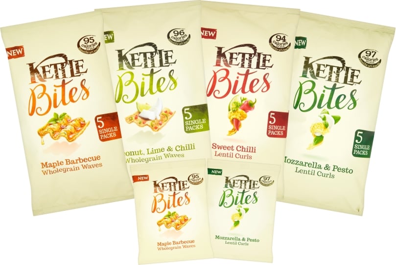 KETTLE® Bites - launched in the United Kingdom in January 2016 - come in an extensive range of variations. KETTLE® Bites - launched in the United Kingdom in January 2016 - come in an extensive range of variations.