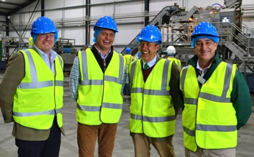 Kettle Foods has invested £2.7m in its new potato intake building. Pictured from left are Norfolk potato growers James Harrison, Nick Hood and Nick Deane with Kettle's head of agriculture, Dan Hewitt. (Courtesy:Chris Hill) Kettle Foods has invested £2.7m in its new potato intake building. Pictured from left are Norfolk potato growers James Harrison, Nick Hood and Nick Deane with Kettle's head of agriculture, Dan Hewitt. (Courtesy:Chris Hill)