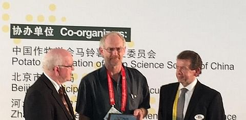 Kevin Clayton-Greene, an Australian potato industry researcher honoured at World Potato Congress 2015
