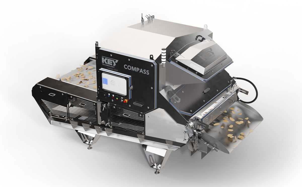 Key Technology launches its new COMPASS® optical sorter for chips, unveiled at Pack Expo Las Vegas 2025, designed to enhance food safety and quality for snack processors. Key Technology launches its new COMPASS® optical sorter for chips, unveiled at Pack Expo Las Vegas 2025, designed to enhance food safety and quality for snack processors.