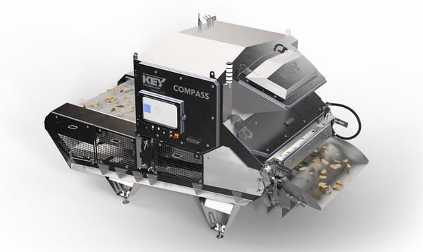 Key Technology launches its new COMPASS® optical sorter for chips, unveiled at Pack Expo Las Vegas 2025, designed to enhance food safety and quality for snack processors. Key Technology launches its new COMPASS® optical sorter for chips, unveiled at Pack Expo Las Vegas 2025, designed to enhance food safety and quality for snack processors.
