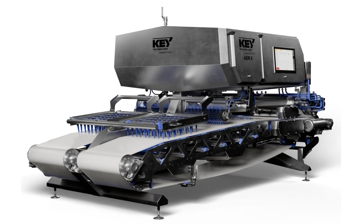 Key Technology will showcase its next-generation ADR X system at Interpack 2026, designed to improve defect detection, precision trimming, and yield recovery in potato strip processing. Key Technology will showcase its next-generation ADR X system at Interpack 2026, designed to improve defect detection, precision trimming, and yield recovery in potato strip processing.