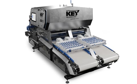 Key Technology’s ADR® X automatic defect removal system showcased at Interpack 2026, highlighting advanced potato processing technology designed to improve product quality, yield recovery and operational efficiency. Key Technology’s ADR® X automatic defect removal system showcased at Interpack 2026, highlighting advanced potato processing technology designed to improve product quality, yield recovery and operational efficiency.