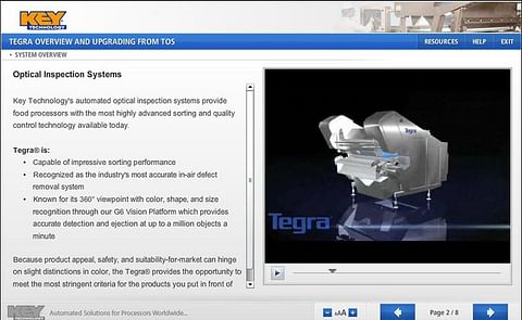 Impression of a Key Technology training module. Impression of a Key Technology training module.