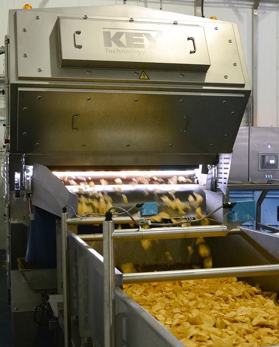 Key Technology Optyx Sorter at Burts Chips