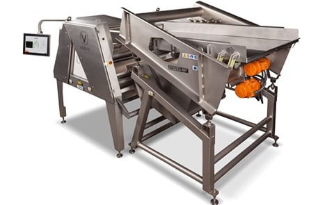 KeyTechnology Veryx Sorter with infeed shaker. KeyTechnology Veryx Sorter with infeed shaker.