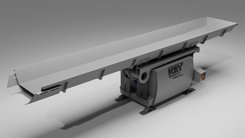 Powered by a unique counterbalanced direct drive, this high-capacity conveyor utilizes horizontal movement to gently slide and convey the product without bouncing. Powered by a unique counterbalanced direct drive, this high-capacity conveyor utilizes horizontal movement to gently slide and convey the product without bouncing.