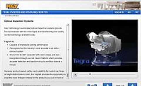 Key Technology Expands Online Training Program to Include Tegra® Sorters Key Technology Expands Online Training Program to Include Tegra® Sorters