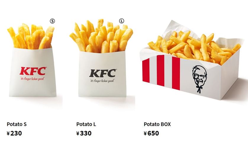 KFC Japan runs out of french fries. Potato S, Potato L and Potato Box will not be available from October 8, to October 21 in some restaurants.