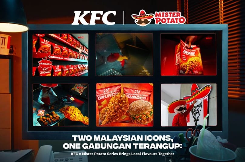 KFC and Mister Potato join forces in a new Malaysian-inspired collaboration, blending local flavours across crispy potato snacks and KFC favourites. KFC and Mister Potato join forces in a new Malaysian-inspired collaboration, blending local flavours across crispy potato snacks and KFC favourites.