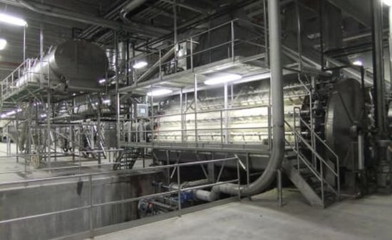 One of what will eventually be 6 super drum dryers at Gem State One of what will eventually be 6 super drum dryers at Gem State