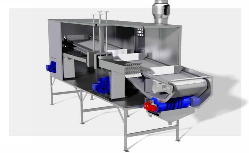 Kiremko has designed the "Retro Grader" with a drying and cooling system as part of a hash brown processing line in order to obtain a more stable texture.